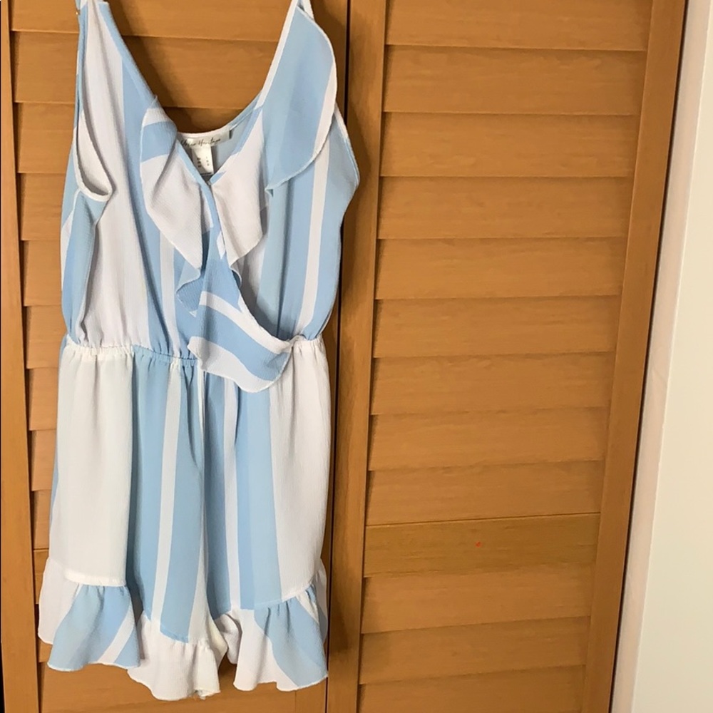 Blue & White vacation romper